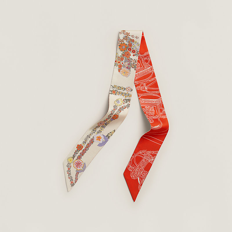 Brides de Gala en Fleurs Twilly - Orange | Hermès Australia